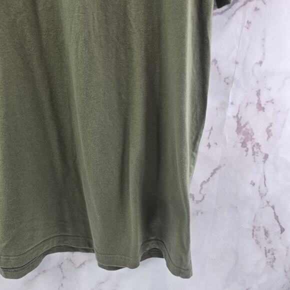 Everlane T Shirt Mens Army Green Short Sleeve Crew Organic Cotton Lightweight - Picture 4 of 9